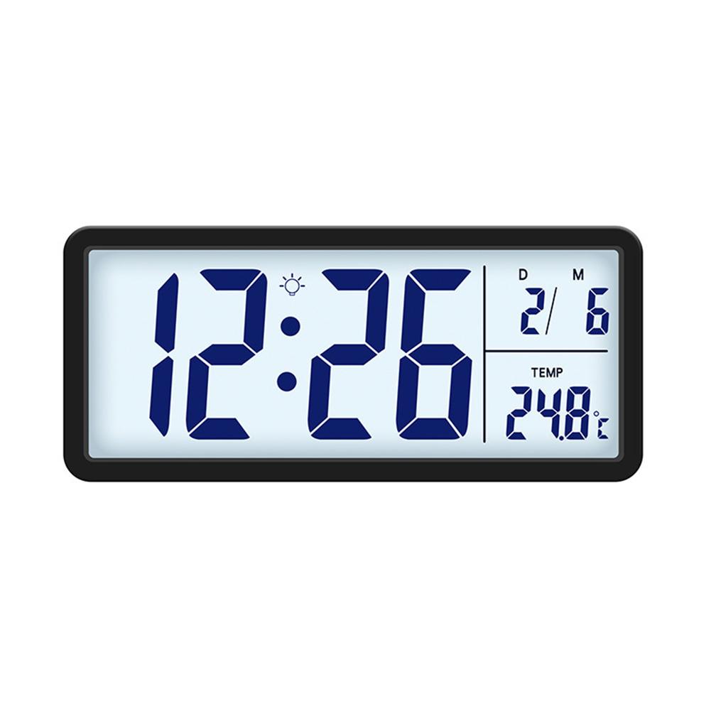 

Nordic-Themed Digital Wall Clock with Extra-Large Screen Real-Time Indoor Climate Data and Calendar Display for Daily Use чёрный