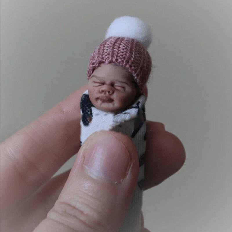 Simulation Baby Doll Pvc Home Ornaments Sleeping Baby Newborn In Swaddling Home Doll Toys 2/3/6/10 Pcs