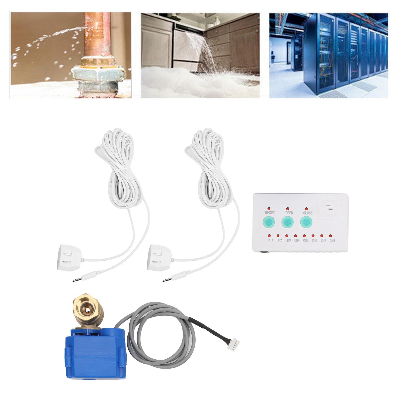 Water Invoersensor 1 Klep 2-weg Hoorbaar Alarm Thuis Overloop Detectiesysteem