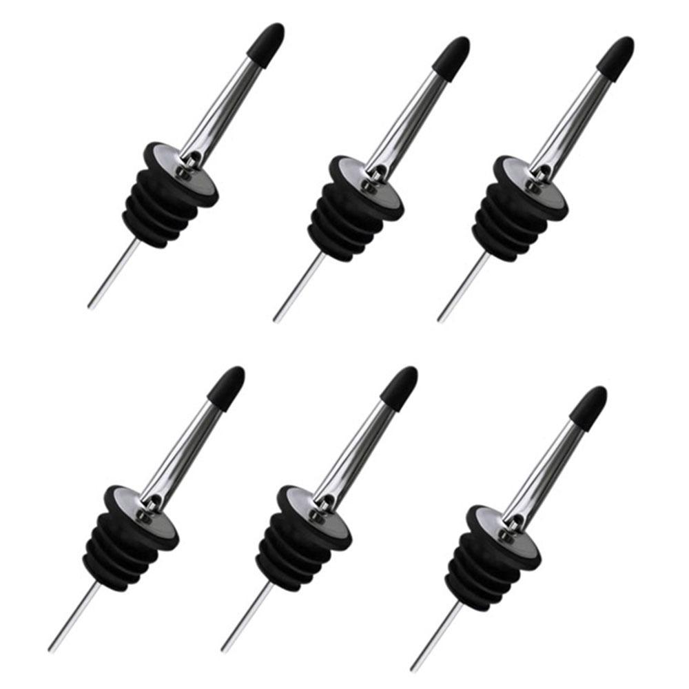 6/12Pcs Self-closing Liquor Pour Spouts Set Stainless Steel Bartender Bar Tools  Wine Accessories