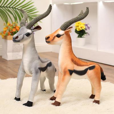 Lifelike Standing Lying Down Deer Antelope Plush Toys Soft Stuffed Animals Dolls Birthday Christmas Gifts For Kids Child  Decor