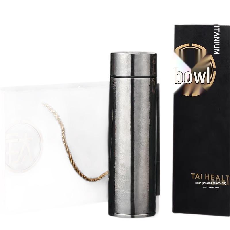Luxury All-Titanium Thermos Cup Set with Tea Infuser - Lightweight, High-End Gift for Men & Women