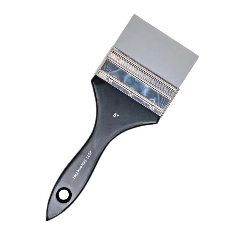 Painting Brush Flat Tip Silicone Paint Brush Multifunctional Artist Painting Tool for Oil Acrylic Watercolor Paint