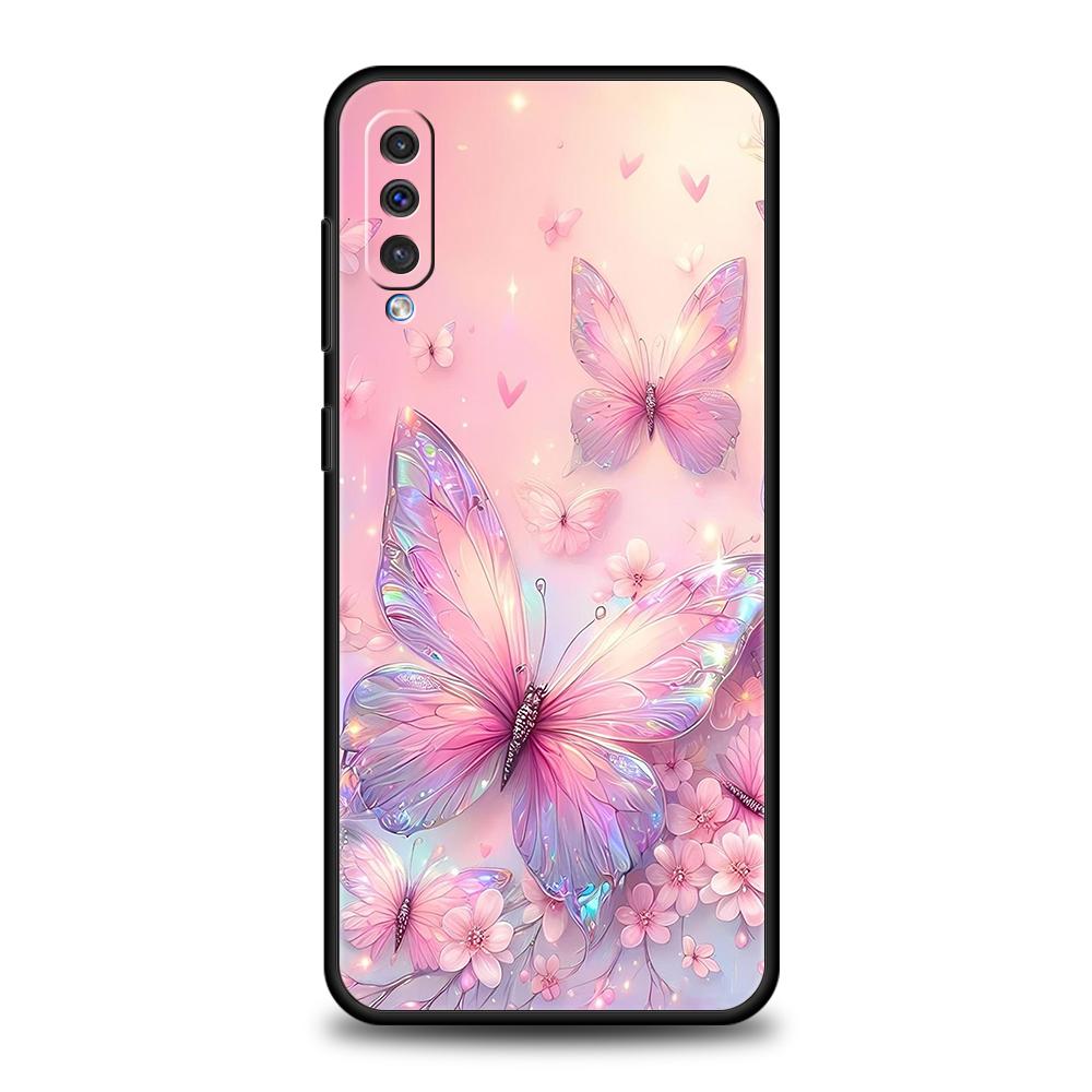 Phone Case for Samsung Galaxy A12/A14/A16/A24/A34/A54/A02/A03/A04/A06/A70/A50/A10/A20/5G Soft TPU Shell Beautiful Butterfly Art
