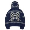 NOMANUAL 24fw Cowichan Kapuzen-Reißverschluss Jacke Marine