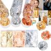Nail Art Accessories Gold Silver Copper Foil Sequins Glitter Leaf Flake Sheet Bulk Foil Paper For Gilding Manicure Decoration