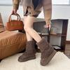 Damskie śniegowce na grubej podeszwie, nowe jesienno-zimowe małe ocieplane kozaki spodnie, bawełniane buty na miękkiej podeszwie