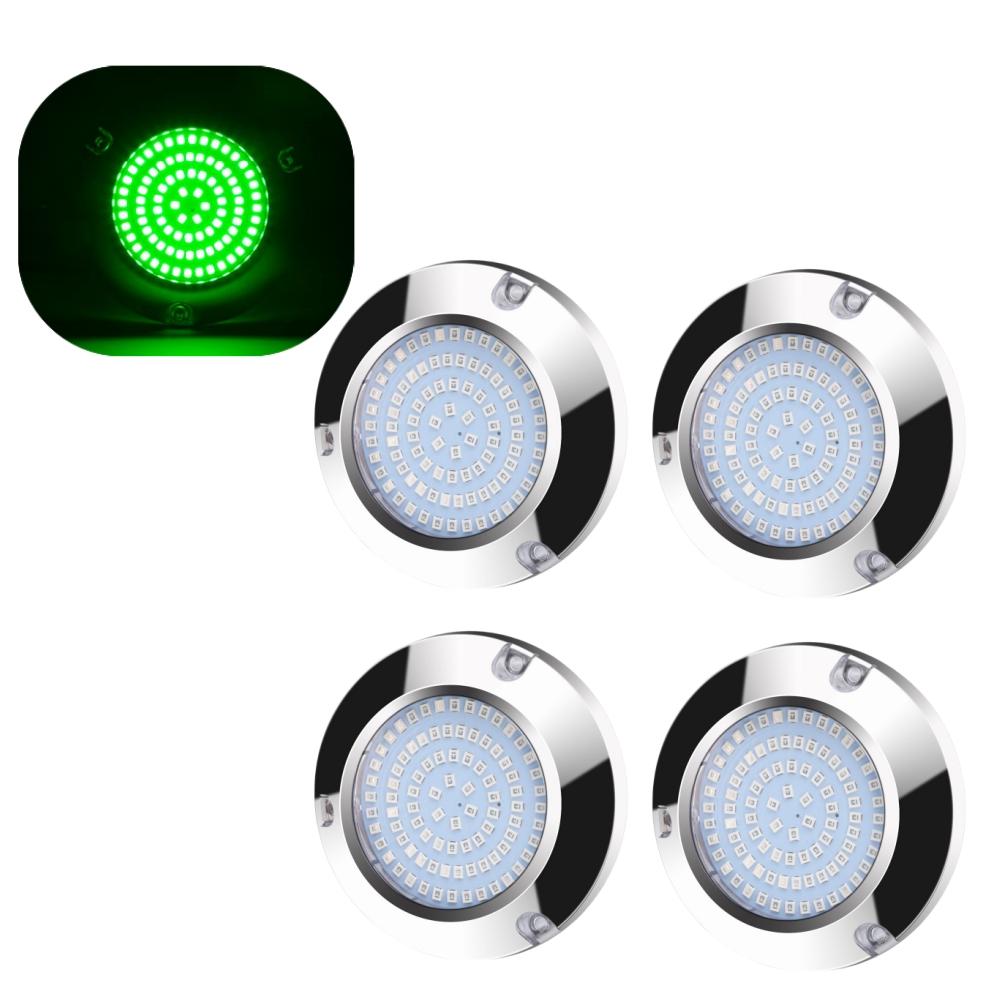 4PCS Underwater Marine Light Subnautica Boat Lighting Sailing Boat Speedboat 90LED 12v 24v 60W Stainless Steel Transom Light