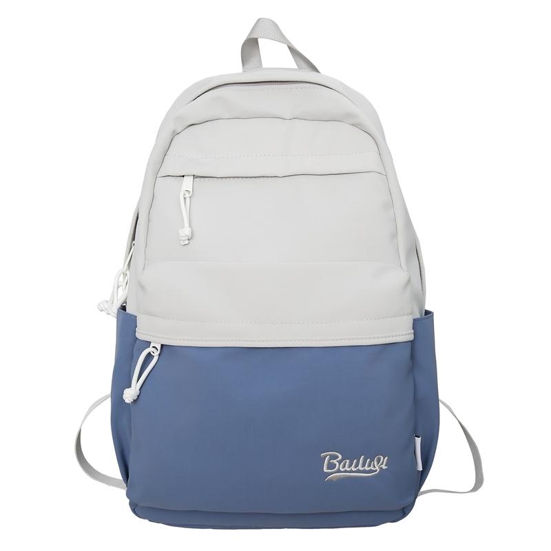 

Schoolbag Female Backpack Male Middle School Student Computer Backpack синій/сірий