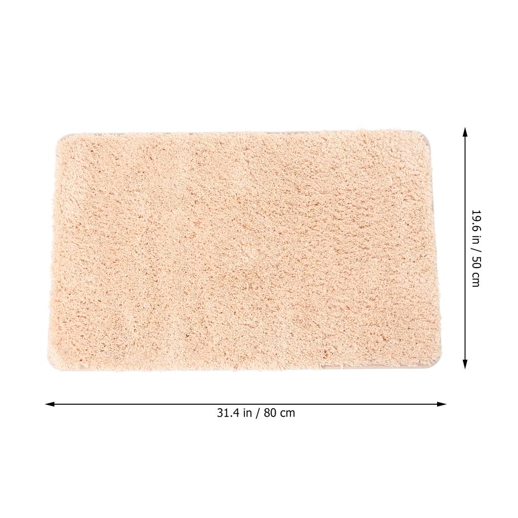 Bathroom Rug Soft Absorbent Bath Mat Non-Slip Bottom Easy Clean Floor Pad for Tub Shower Home Use Soft Bath Rug
