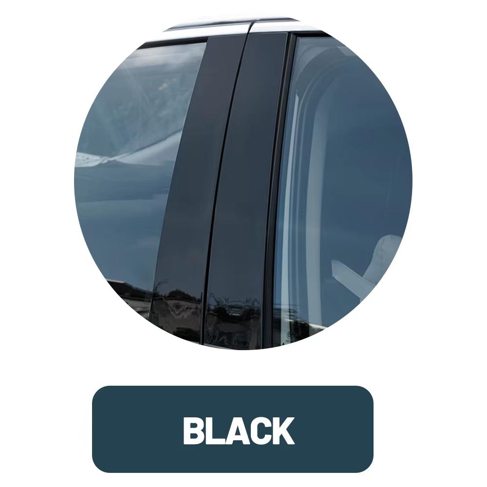 For Hyundai Encino KONA i20 Car Window Center Pillar Black Plastic Trim Sticker Decorative Protector Exterior Accessories