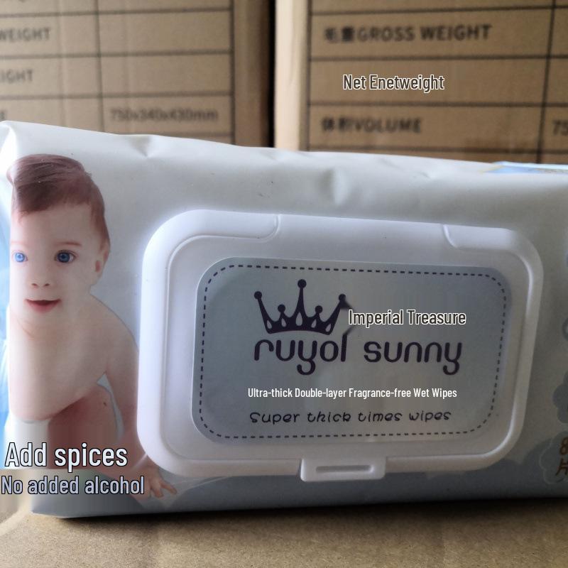 

Royal Baby Super Thick Double Soft Large Wet Wipes - Gentle pH, Purified Water
