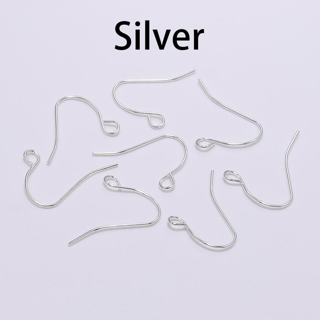 100Pcs 19*18mm Earring Components Hooks Twist  Gold Bronze Ear Hook Clasps Earring Wires Findings For DIY Jewelry Making