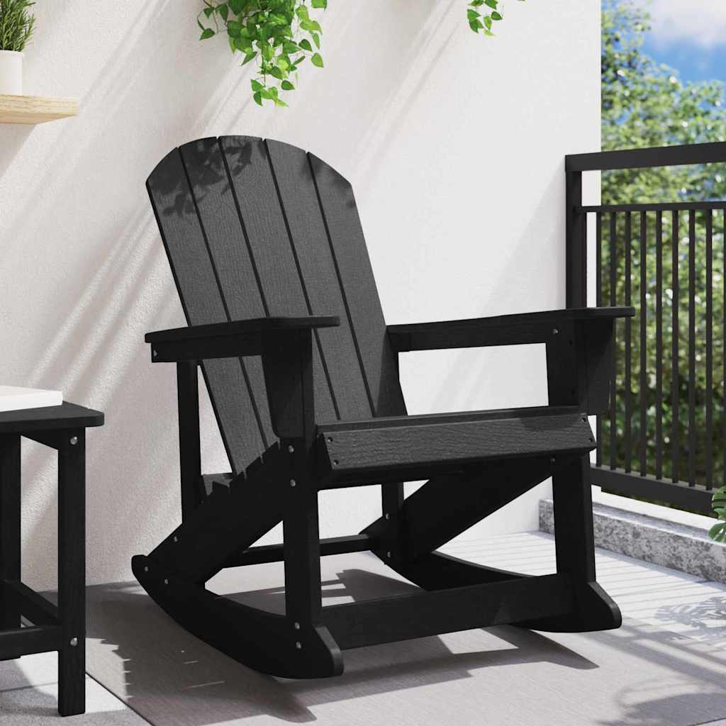 Adirondack Swing Chair Black 92 x 73.5 x 92 cm HDPE