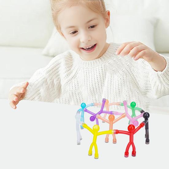 6Pcs Magnetic People Figure Fidget Toy Portable Stress Relief Colorful Magnetic Men