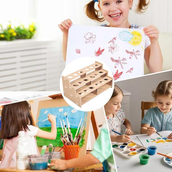 Paint Organizer Multi-Layer Storage Rack Large Capacity High Stability Space-saving Moisture-Proof Paint Rack Stand