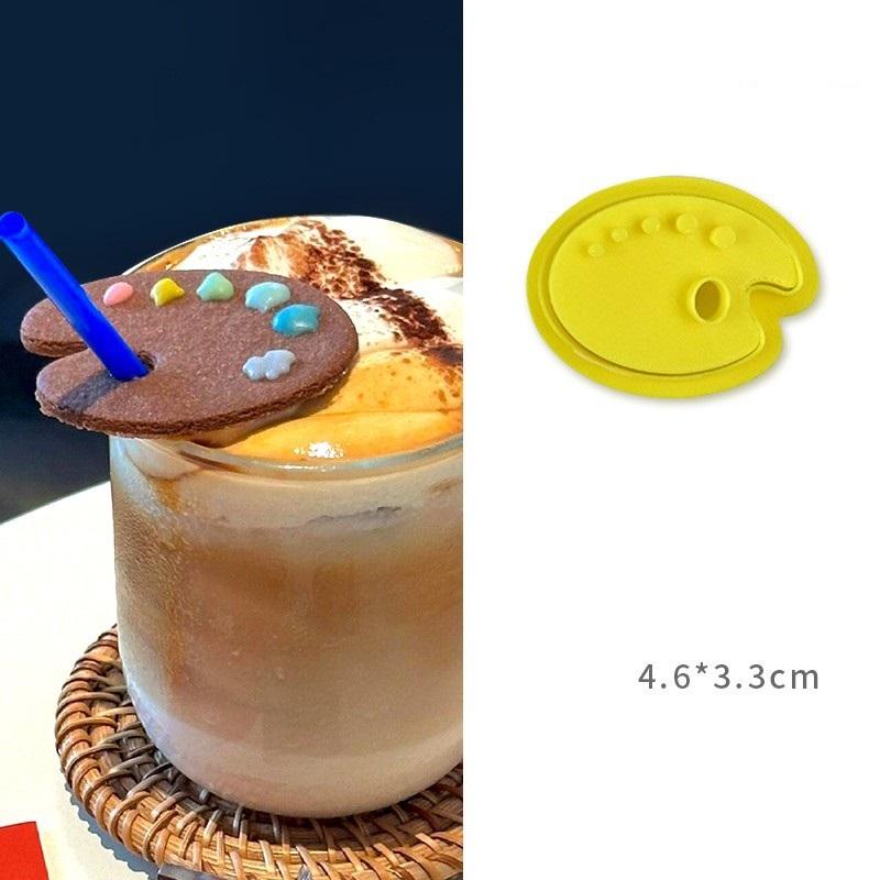 Color Palette Shape Cookie Cutter Cartoon Frosting Cookie Stamps Cutters Biscuit Moulds Baking 3D Creative Grinding Tools