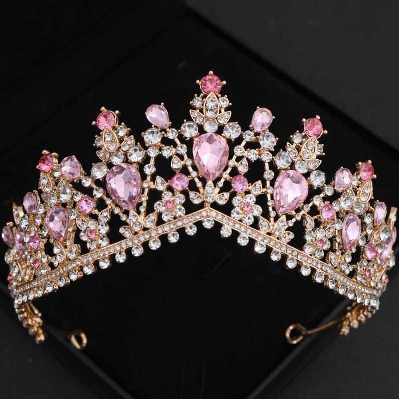 

Baroque Crystal Tiaras and Crowns for Women Bride Rhinestone Prom Diadem Bridal Wedding Hair Accessories Jewelry Crown Tiara
