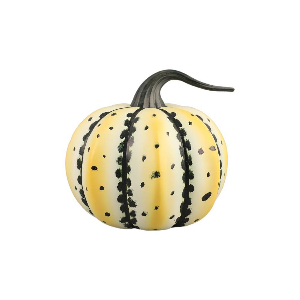 Artigianato in Resina Scultura di Zucca Simulato Divertente Zucca Piccola Maculata Statuetta Decorazioni per la Casa di Halloween Accessori