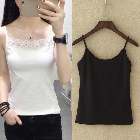 Sling Vest Women's Underwear Internet Celebrity Large Size Outside Wear Versatile Inside - Piece Student Thin Belt Bottoming Shirt