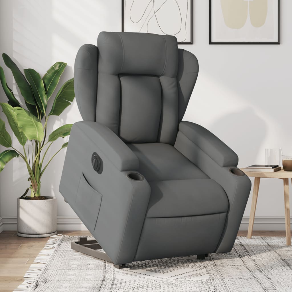 Vidaxl Lift-up Massage Chair, Electric, Reclining, Dark Grey