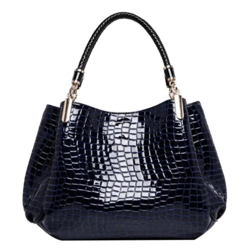 Ženy Crocodile Pu Leather Messenger Tašky Veľkokapacitné Dámske Tašky Kabelky Dámske Neformálne Totes Taška Dámska taška cez rameno