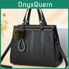 Stylish Black And Green Striped Tote Bag For Women With Soft Pu Material And Versatile Design