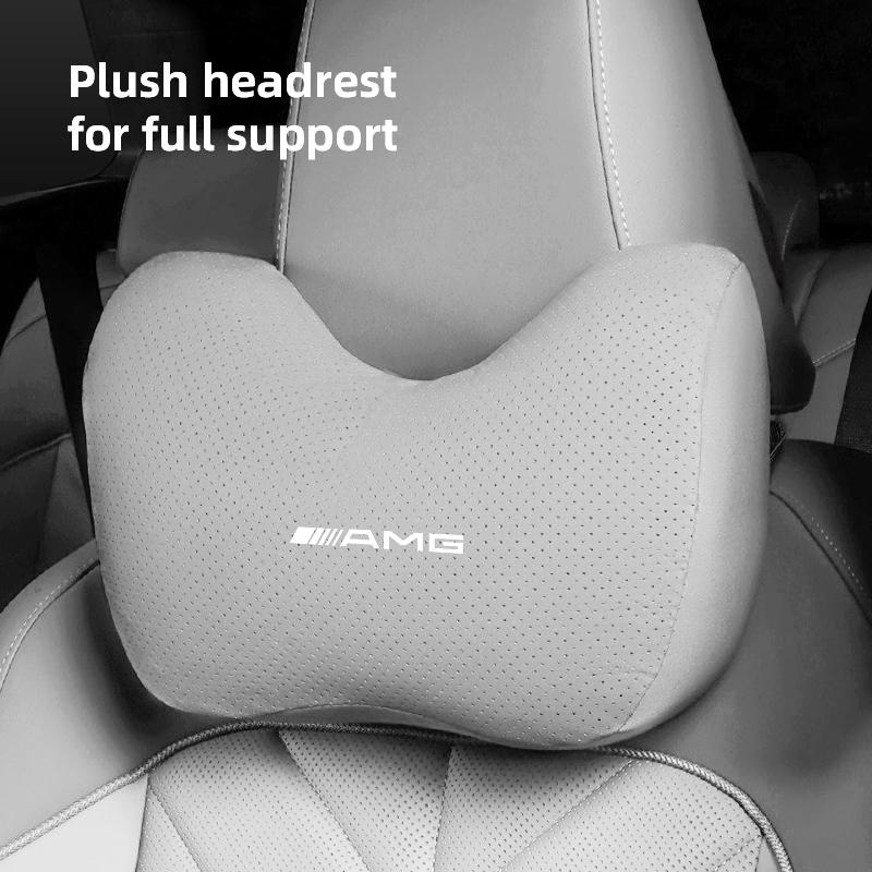Car Memory Cotton Neck Pillow Sticker Lumbar Support Backrest Pad For Mercedes Benz A B C E G CLA W203 W204 W205 W206 C260 E300L