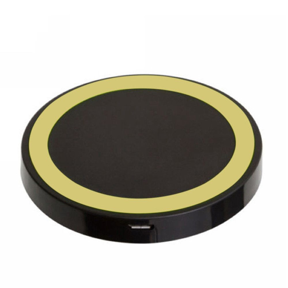 

Портативний настільний ультратонкий зарядний пристрій потужністю 5 Вт, швидка зарядка для мобільного телефону, бездротовий зарядний пристрій жовтий/чорний
