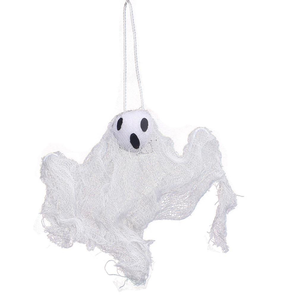 6pcs Spooky Props White Ghost Pendant Trick or Treat Ghost Hanging Ornament  Halloween Festival