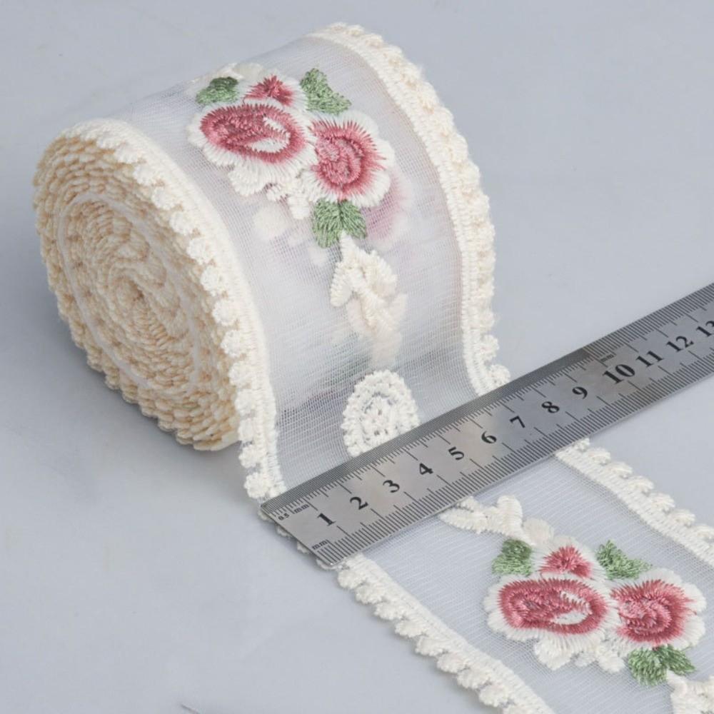 

3.5IN x 5 Yards Lace Trim Ribbons Craft Sewing DIY Handicrafts Sewing Lace Ribbons Bridal Bouquets Gift Wrapping
