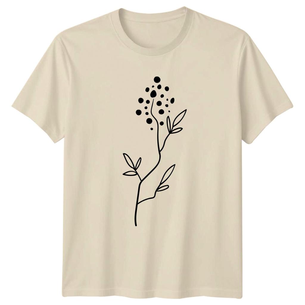 Botanical Branch Berries Line Art T-Shirt Minimalist Art Botanical Birthday