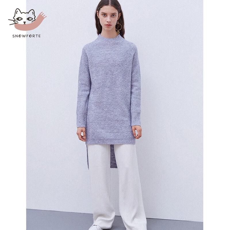 

Женский свитер с высоким воротом и разрезом из смесовой шерсти Sinuofude S+191 S (160/84A)