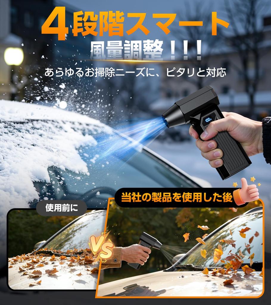 Electric Air Super Powerful Blower Complete Cleaning with Just a LED RPM Maximum Wind Speed 120 Airflow 5 Nozzles for Car PC Keyboard Air Household