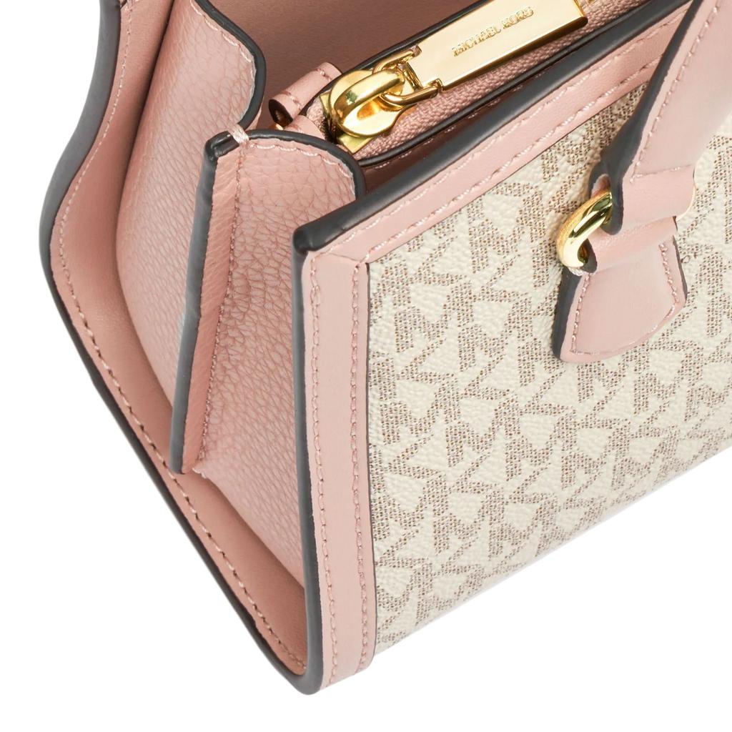 Michael Kors Mk Chantal Classic Letter Print Pendant Tote Bag Women Tote Bag Vanilla-White Nude-Pink 32R3G7CC0B-173