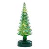 Illuminated Glass Christmas Tree Tabletop Light Up Christmas Tree Figurine for Xmas Home Party Centerpiece Tabletop Mantel Decor