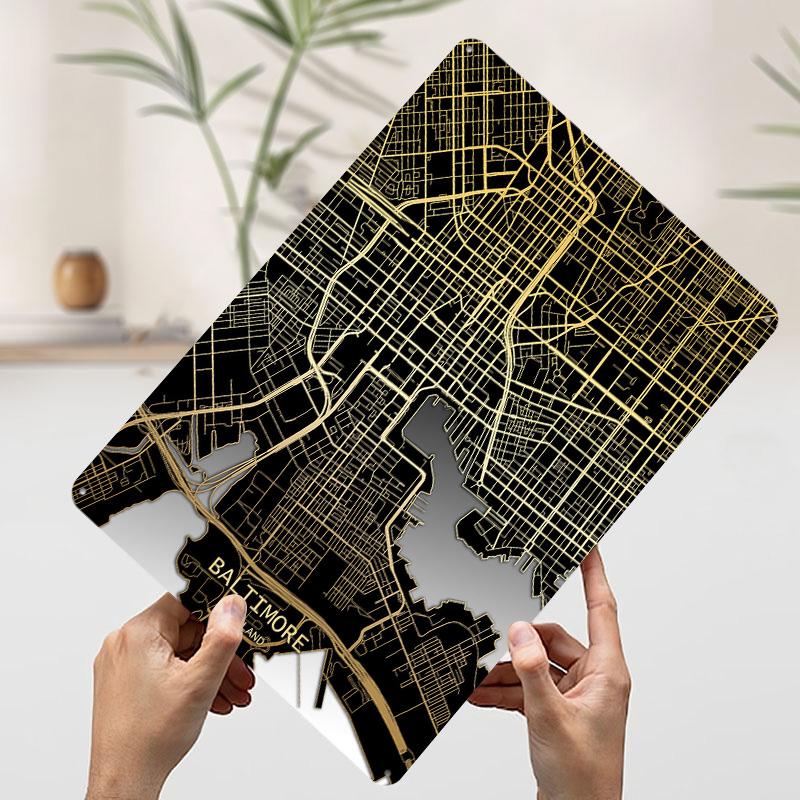 

Baltimore City Map Printed Poster Customized Wall Art Retro Vintage Metal Tin Signs for Aesthetic Room Decor Men Coffee Bar Home 20x30cm（7.8x11.8inch）