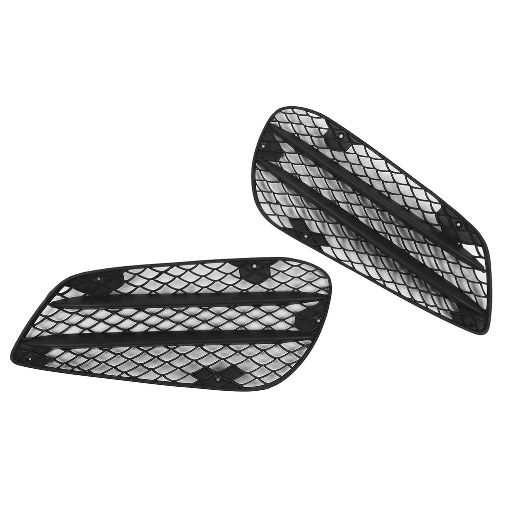 1 Pair Left Right Black Front Bumper Fog Lamp Grille Replacement for MercedesBenz EClass W212 AMGLine 20132015