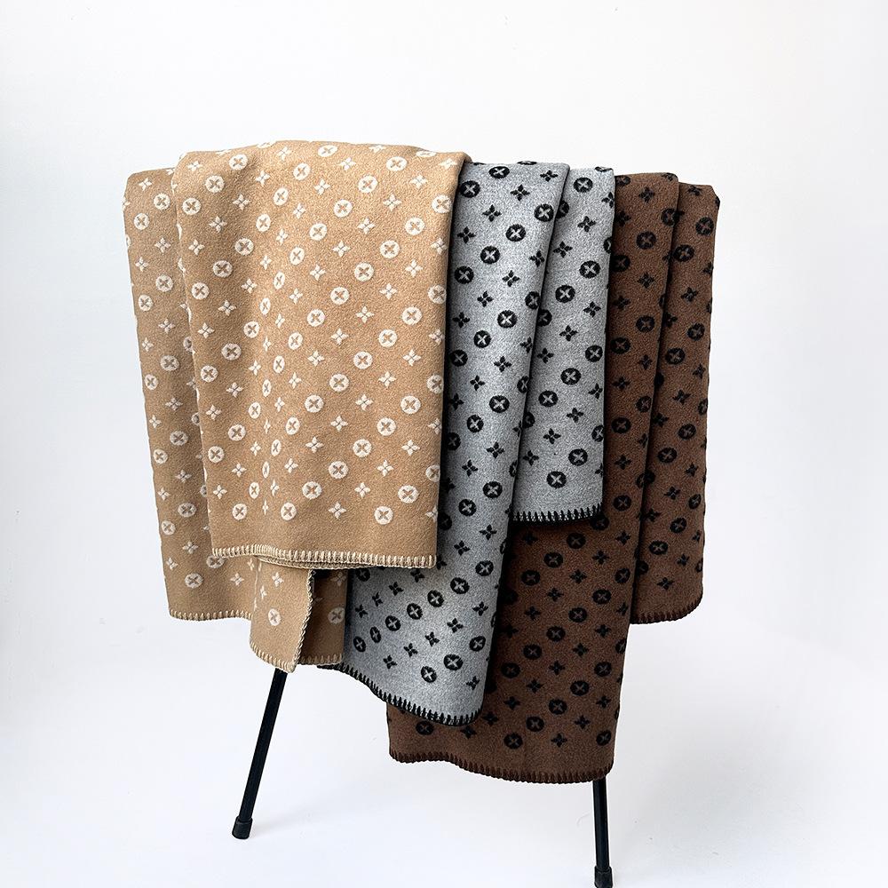 Office Scarf Women's Autumn and Winter Warm Versatile Fashion Double-sided Shawl Wool Scarf Empty Suite Shawl