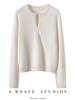 Women's 100% Pure Cashmere Half-Zip Round Neck Sweater - Autumn/Winter Fashion Versatile Knit Base Layer