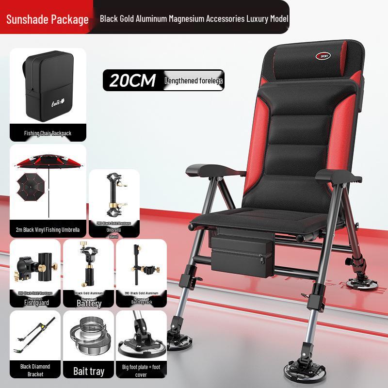 Reclinable European Multi-Functional Folding Fishing Chair