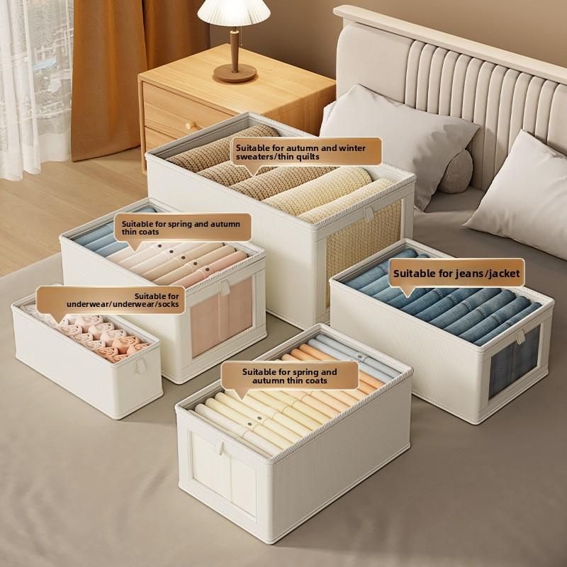 Geantă de depozitare pliabilă pentru haine, vizuală, pentru pilote, organizator cu mâner, pentru casă, pentru perne, pături, cutie de depozitare pentru sortarea garderobei