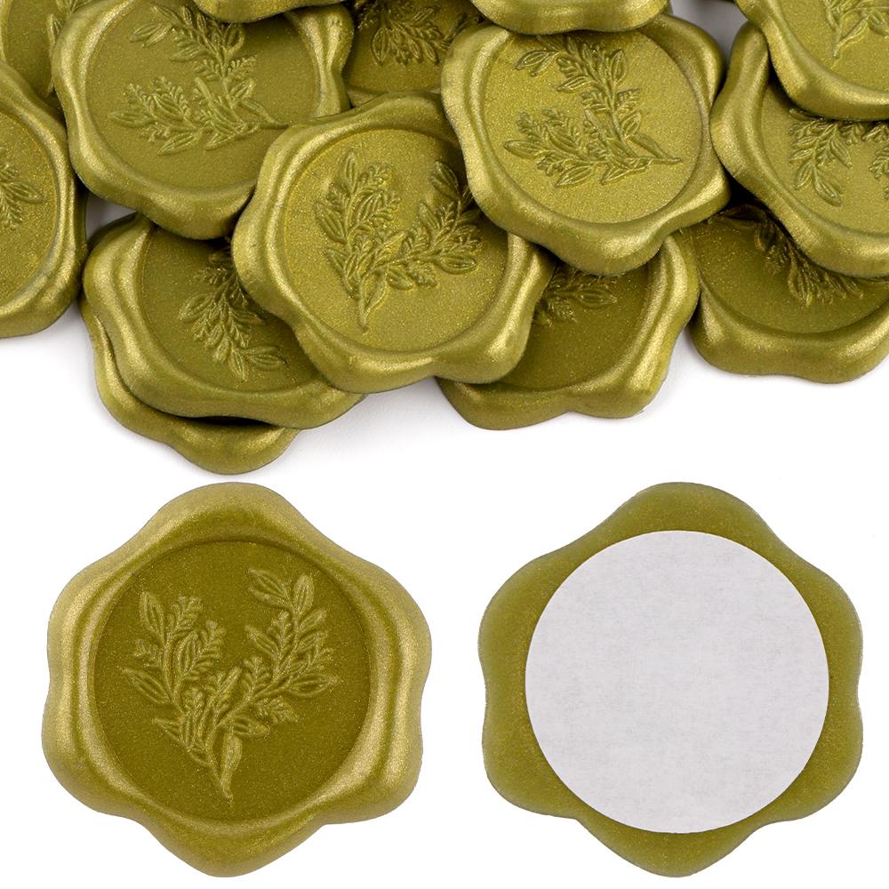 20Pcs Wax Seal Stickers Multicolor Eucalyptus Wedding Invitation Envelope Self- Adhesive Seal Stickers Perfect for Invitation
