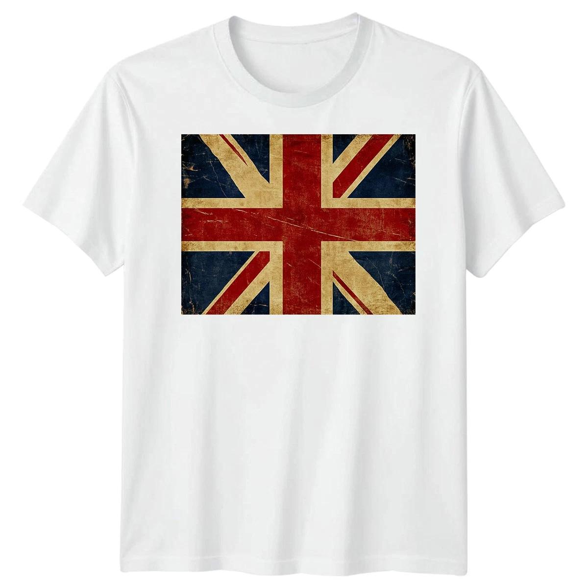 Vintage Union Jack T shirt - Great Britain - UK Flag Print - Mens - Unisex Tee L
