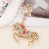 Year of Horse Keychain 2026 Horse Year Pendant Metal Carving Good Luck Charm Key Chain Bags Backpacks Decoration