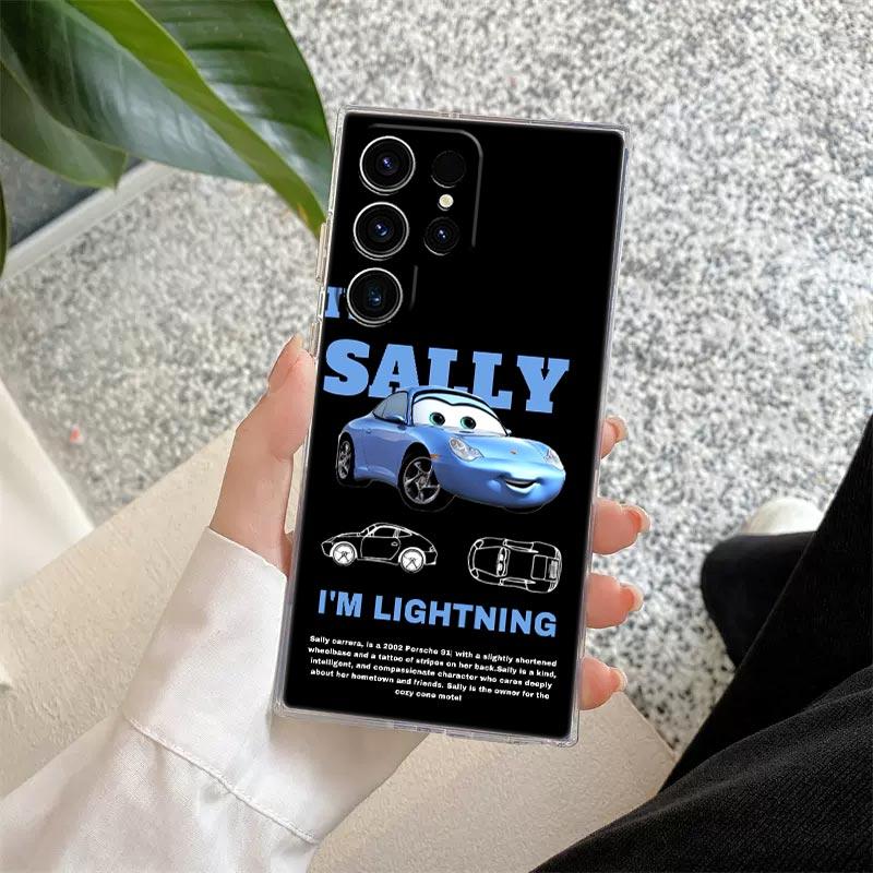 

I AM Lightning Mcqueen Sally Transparent Case For Samsung Galaxy S26 S25 Ultra S24 S22 S26 Plus S20 S23 S21 S25 FE Clear Cover Galaxy S22 5G