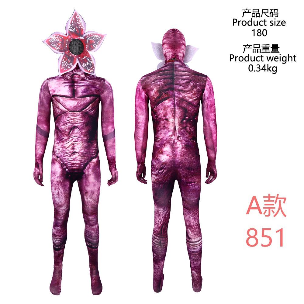 5 Horror Cannibal Flower Cosplay Costume Stranger Things Demon King onesie party tights
