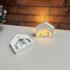 Christmas Nativity Lamp Silicone Mold DIY Handmade Birth of Jesus Scene Ornament Crafts Mold Gypsum Cement Epoxy Resin Casting Mold