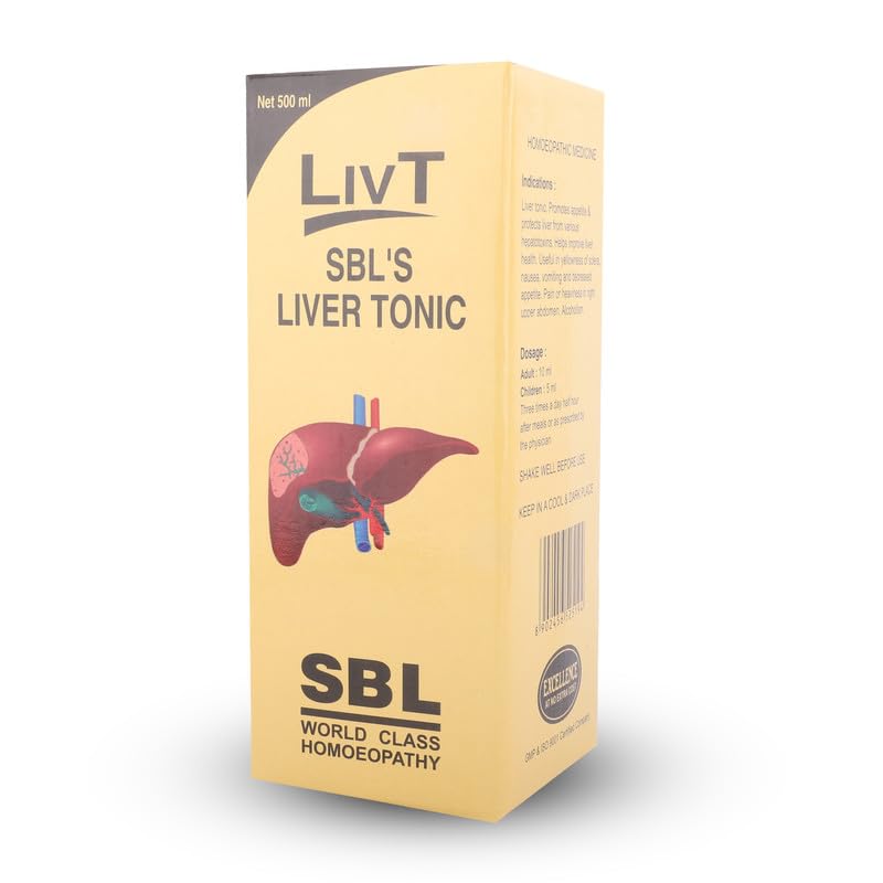 SBL Liv T Herbal Liquid 500 Ml Liver Care Daily Wellness Tonic Detox Support Pack Of 1 India Formula Blend Plus