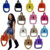 Fuzzy Pink Faux Fur Ladies Winter Handbag Brand Designer Fluffy Plush Sqaure Shoulder Purse 2025 Elegant Women's Tote Bag